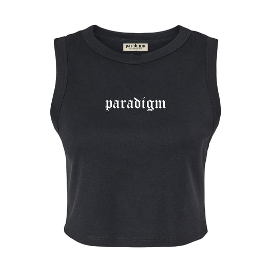 Black Paradigm Logo Muscle Rib Tank